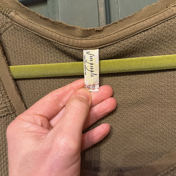 Free People Thermal Long-sleeve Shirt with Embellishments on the Sleeves *AS IS - Picture 5 of 6